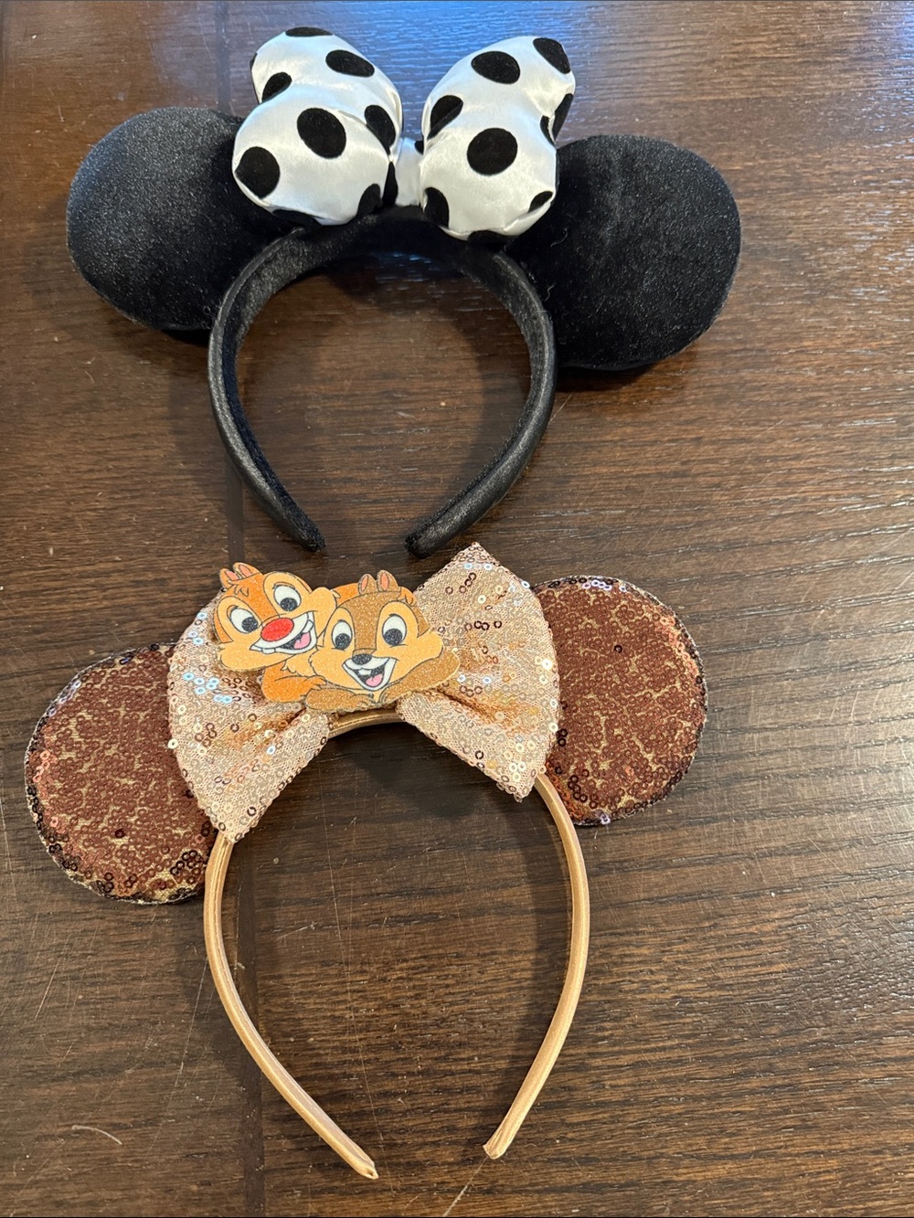 Disney Minnie Ears & Homemade Chip and Dale Ears